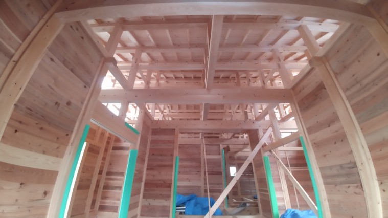 板倉の家　建て方完了　7月15日、16日見学会開催します。