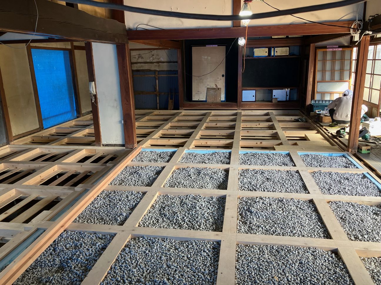 石焼き芋式床暖房　古民家再生その２